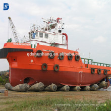 Lancement de navire et levage des airbags gonflables en caoutchouc marins